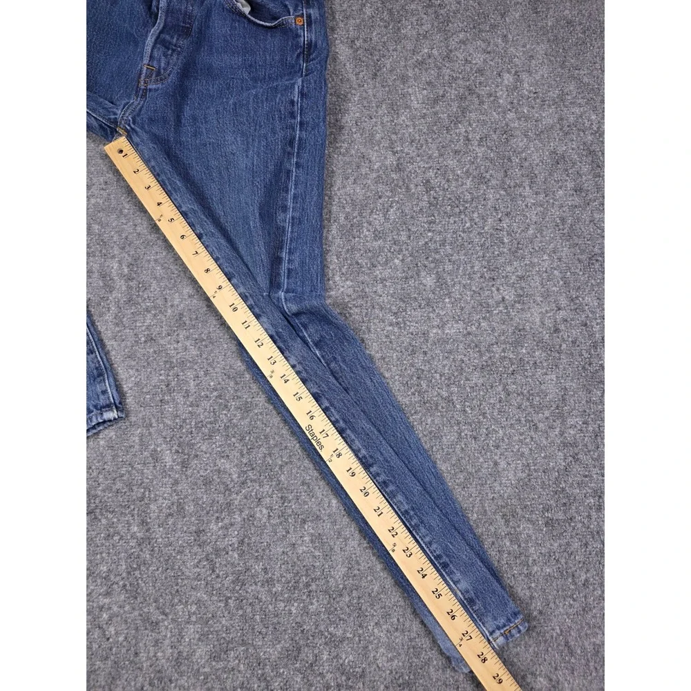 Levis 501 Original Fit Jeans Mens 29x30 Blue Straight Leg Button Fly 00501-0115